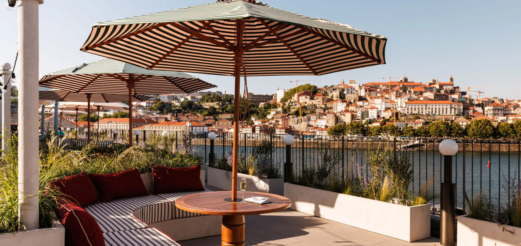 Rooftop view Douro river Porto